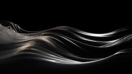 Wall Mural - An image of a water ripple captured in motion against a black canvas.