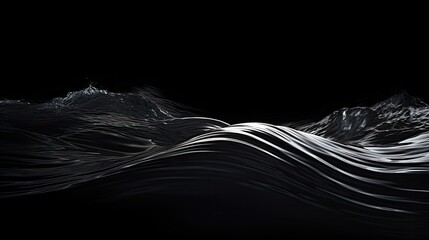 Wall Mural - An image of a water ripple captured in motion against a black canvas.