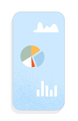 Fototapete - mobile app development concept. wireframe and gui, asset. graphs and diagrams. ui and ux. infographi