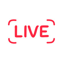 Social Media Live Broadcast Icon Streaming Video Online Meeting