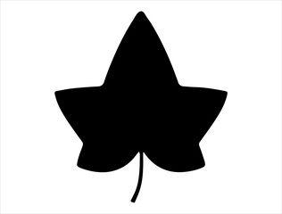 Ivy leaf silhouette vector art