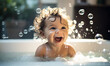 © Bartek - Laughing Baby in Bath Tub: Cherishing Bath Time Joy