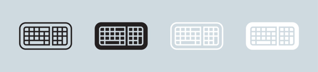 Fototapete - Keyboard icon set in black and white. Type device signs vector illustration.
