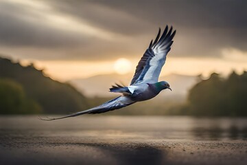 Poster - seagull in flight