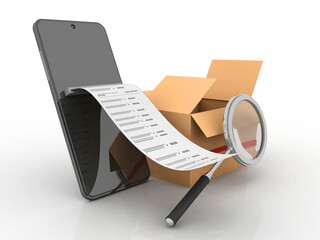 Poster - 3d rendering mobile phone export
