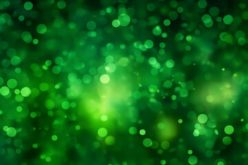 Wall Mural - Abstract blurred green bokeh texture background.