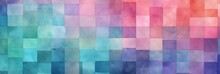 Colorful Watercolor Blocks Illustration, Background, Extra Wide
