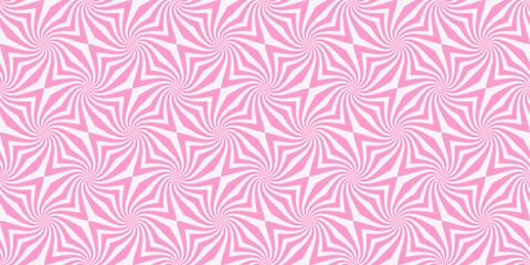 Aufkleber - Pink and white curved lines. Two-color pattern, curved lines. For pillow, cloth, background, packaging, wallpaper. Seamless vector.