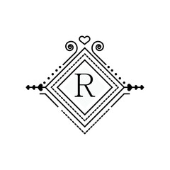 Sticker - Luxury Royal Logo Alphabet R