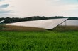 Swedish countryside with a field of solar panels