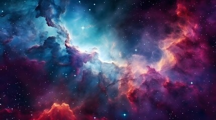 Wall Mural - colorful space galaxy cloud nebula. stary night cosmos. universe science astronomy. cosmic space and