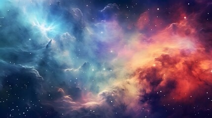 Wall Mural - colorful space galaxy cloud nebula. stary night cosmos. universe science astronomy. stars in deep sp