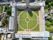 Aerial view of the historic and iconic Christ Church College in Oxford, England