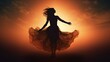 © HN Works - Dancing woman s silhouette