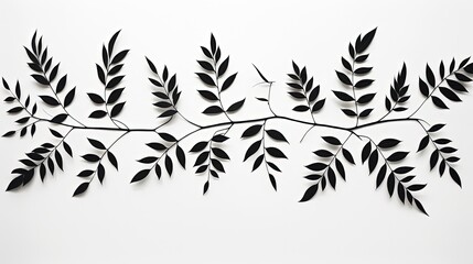 Aufkleber - Shadow of tree leaves on white wall background. silhouette concept