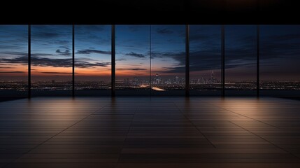 Aufkleber - Floor with stunning sunset. silhouette concept