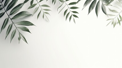 Aufkleber - White texture background with natural shadow overlay for product presentation backdrop and mockup in summer theme. silhouette concept