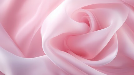 Pink silk abstract background featuring a rose shaped texture. silhouette concept