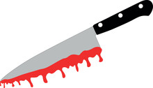 Bloody Knife SVG Cut File For Cricut And Silhouette, EPS Vector, PNG , JPEG , Zip Folder