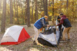 © Oleksii Syrotkin/Stocksy - Tent place camping site tourism shelter lifestyle