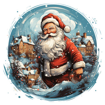  A heartwarming Christmas sleighs t-shirt design capturing the spirit of giving, with Santa's sleigh loaded with beautifully wrapped gifts and presents, Generative Ai