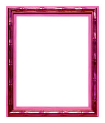 Wall Mural - Bamboo pink frame isolated on the white background