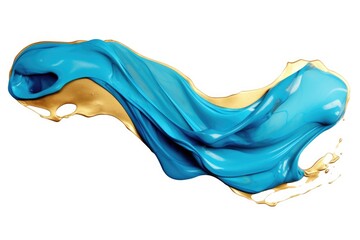 Wall Mural - A close up of a liquid wave on a white background. Digital image.