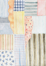 Watercolor Patchwork Background