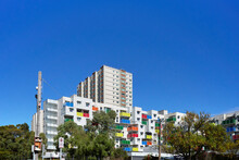 Modern And Older Style Public Housing Blocks