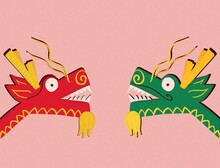 Chinese Dragons Illustration