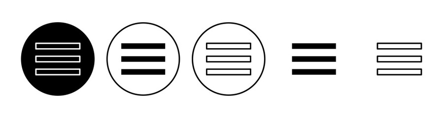 Menu Icon set. web menu icon. hamburger menu symbol