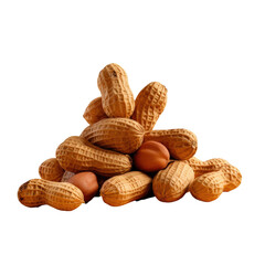 Poster - Peanuts roasted on a transparent background