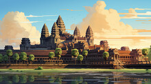 Illustration Of The Angkor Wat