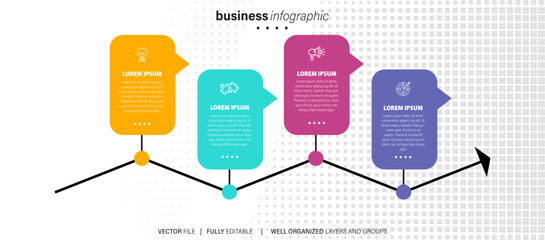 Vector of infographic round templates
