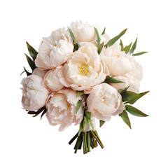Wall Mural - white peonies in a wedding bouquet