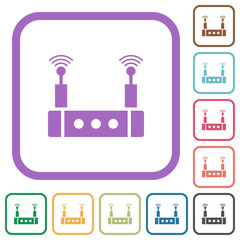 Canvas Print - Wifi router simple icons