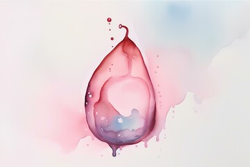 Poster - water drops on pink background made by midjeorney