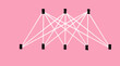 © The Laundry Room/Stocksy - Bipartite geometric graph on pink