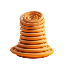 Round Incense Or Citronella Coil On Transparent Background Made From Pure Ingredients And Natural Glue With Long Burn Time And Mild Lasting Fragrance Used For Meditation And Worship