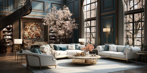 3D Rendered Luxury Interior