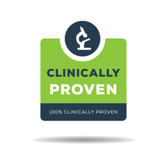 Wall Mural - Clinically proven label, vector illustration.