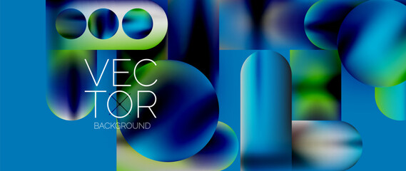 Wall Mural - Geometric shapes fluid gradient abstract minimal background for various purposes, including website headers, social media posts, digital art displays, presentations, branding elements, wallpapers