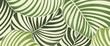© TWINS DESIGN STUDIO - Abstract foliage botanical background vector. Green watercolor wallpaper of tropical plants, palm leaves, leaf branches, leaves. Foliage design for banner, prints, decor, wall art, decoration.