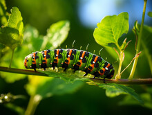 Caterpillar On A Leaf
