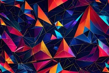 Abstract Geometric Background With Seamless Pattern
