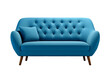 © Happymoon - Isolated Contemporary Blue Buttoned Sofa, Generative Ai