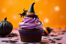 Halloween Cupcakes With Witch Hat Frosting