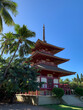 Beautiful pagoda at the Jodo Buddhist Mission in Lahaina, Maui near Front Street, Hawaiian Islands