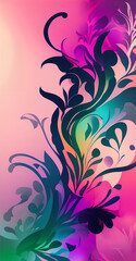 Poster - Abstract Floral Design, Generative AI Illustration