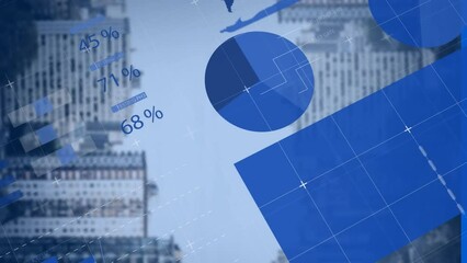 Sticker - Animation of globe and network of connections over eye of man trails